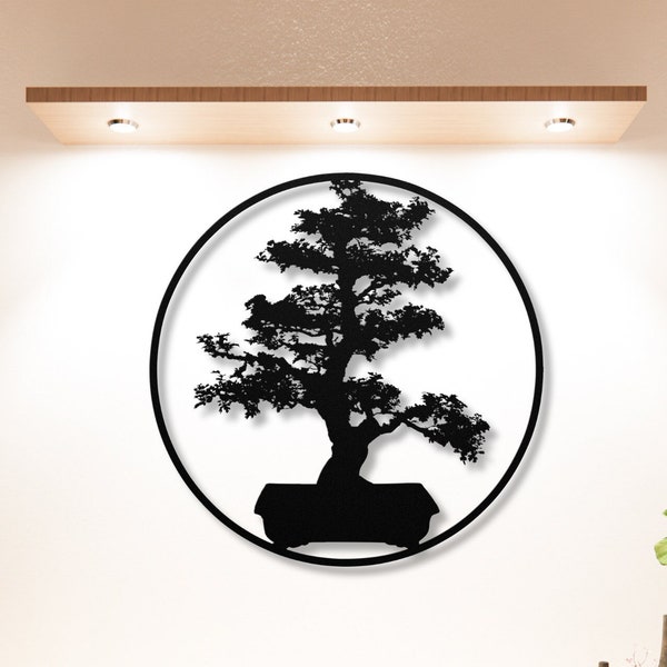 Japanese Bonsai Metal Wall Art Metal Bonsai Tree Bonsai Wall Art Japanese Decor Outdoor Metal Wall Art Japanese Metal Wall Art Bonsai Art