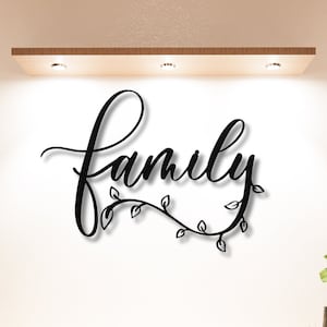 Family Metal Sign: Thanksgiving Wall Decor, Christmas Art