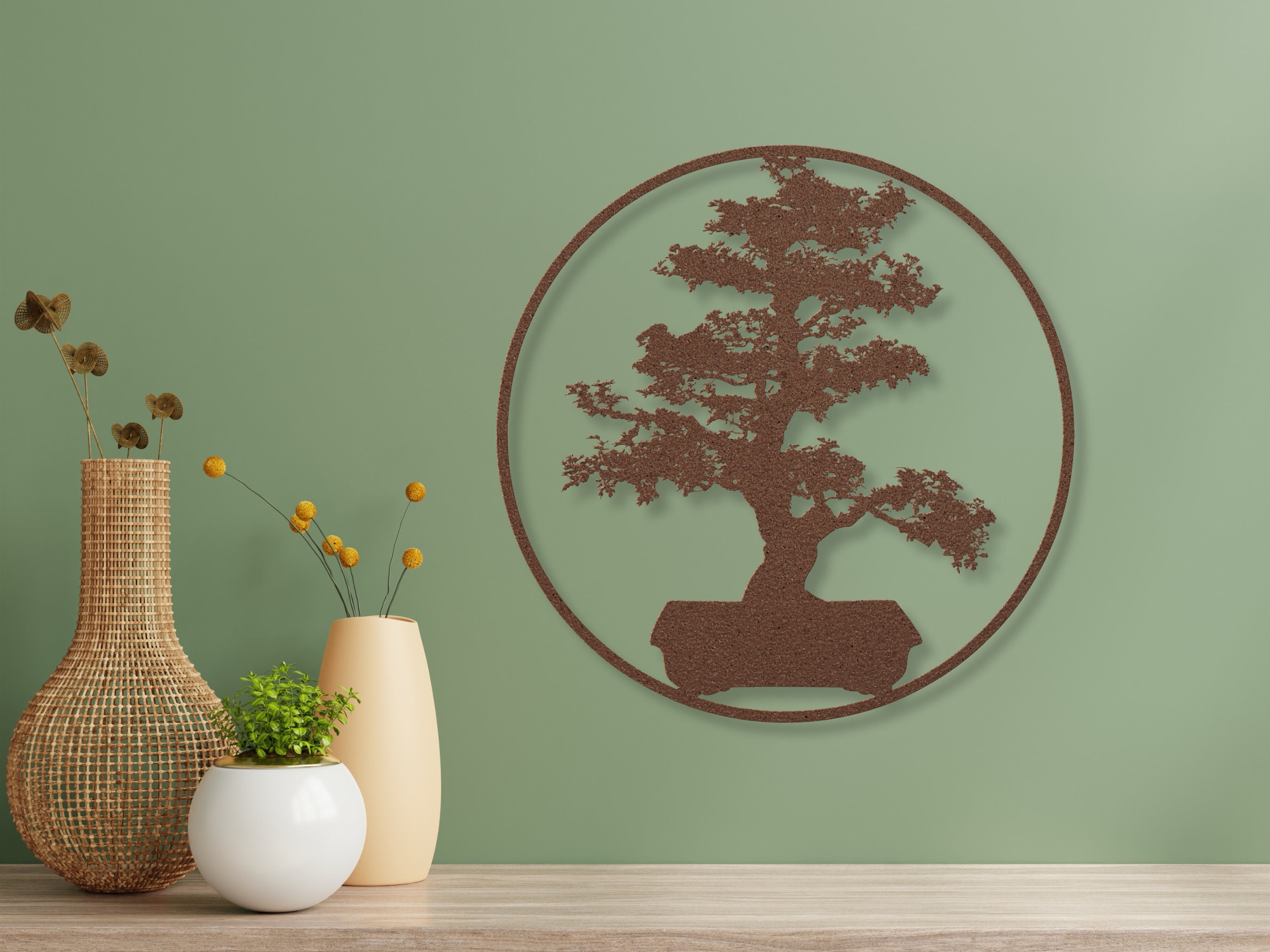 Japanese Bonsai Metal Wall Art Metal Bonsai Tree Bonsai Wall Art
