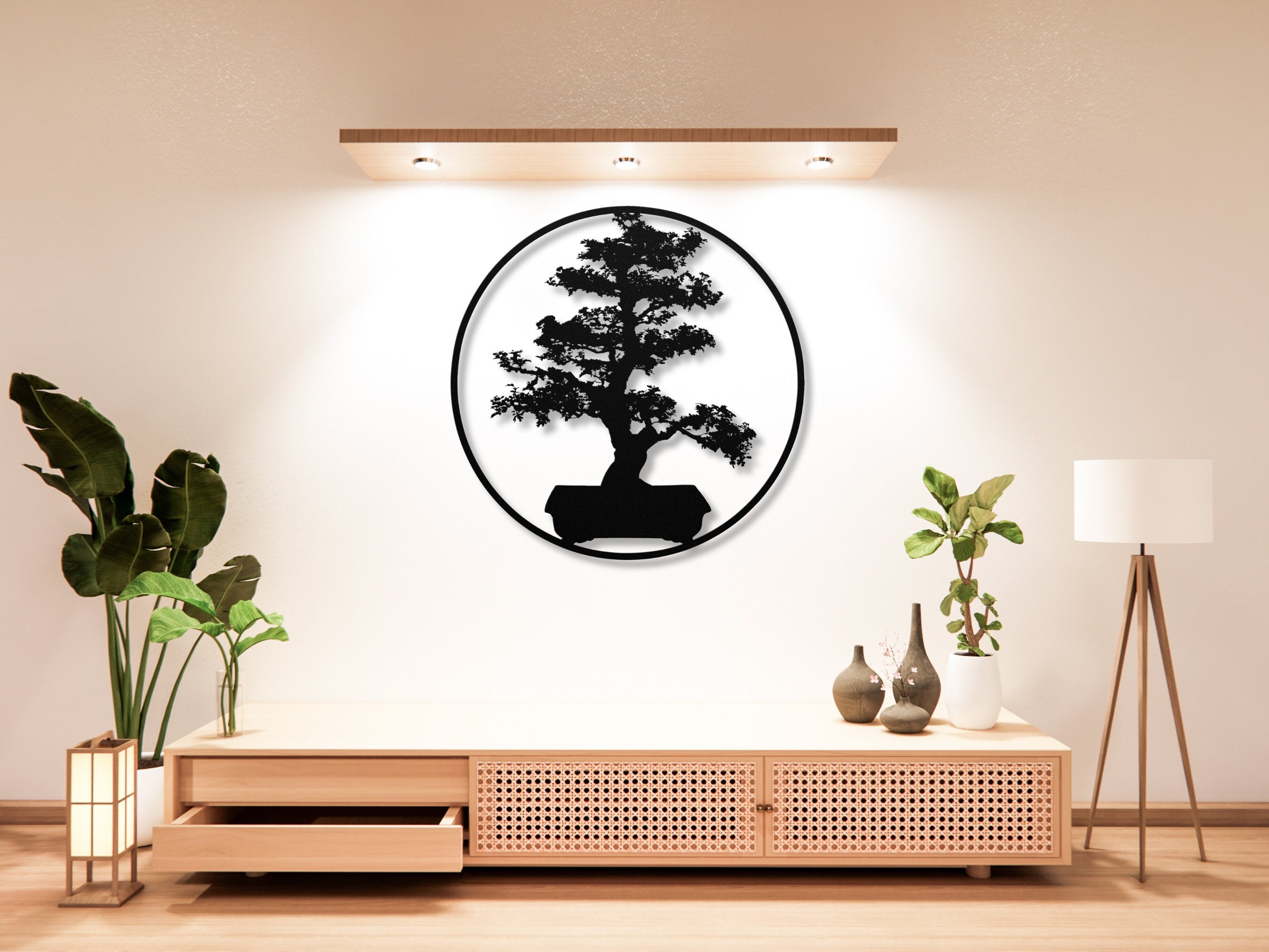 Japanese Bonsai Metal Wall Art Metal Bonsai Tree Bonsai Wall Art