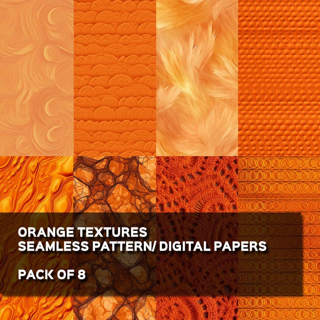 Seamless Pattern Orange Textures Digital Paper Patterns Orange Texture ...
