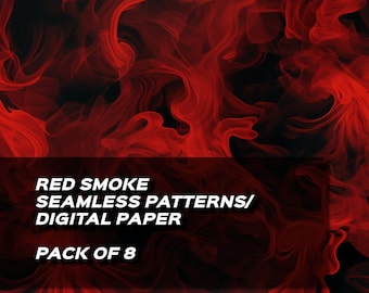 Motifs fumée sans couture Motif fumée rouge sur papier numérique Motifs fumée rouge imprimables sans couture