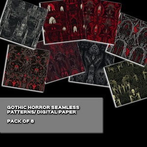 Seamless Patterns Gothic Horror Seamless Pattern Gothic Seamless Pattern Horror Seamless Pattern Horror Pattern Gothic Horror Digital Paper