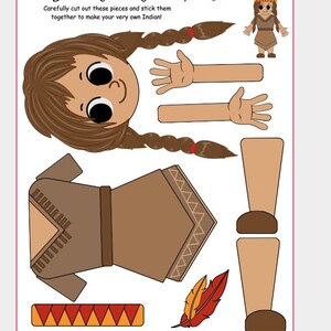 Build an Indian Craft for Kids Thanksgiving Indian Craft PDF - Etsy