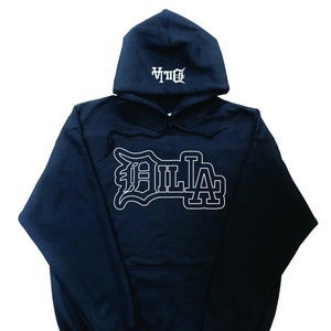 J Dilla Hoodie Black w/ White Design