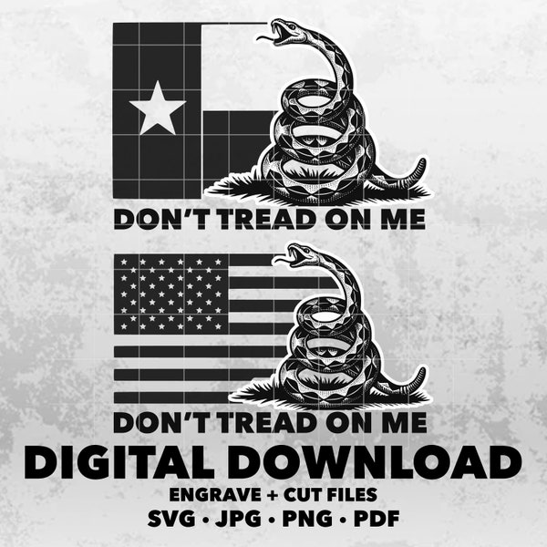 Don't Tread On Me | Texas | American Flag | SVG | Digital Download | Gadsden Flag | We the People | 1776 | Stand With Texas | Barbed Wire |