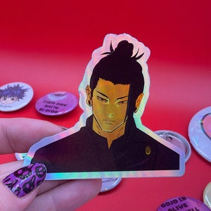 Jujutsu Anime  Get0 JJK sticker Gift Holographic  for Water bottles Phones Laptops
