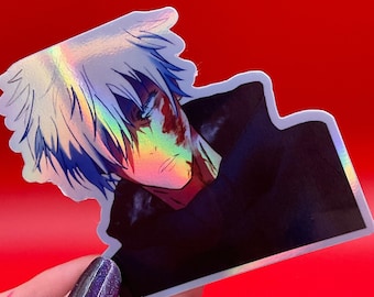 Jujutsu Anime JJK   Sticker Gift Waterproof Holographic  for Water Bottles, Phones, Laptops, Tablets