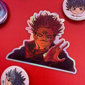 Jujutsu JJK Sukun@ Anime Sticker Gift Holographic Waterproof  For Water bottles Phones Laptops holiday