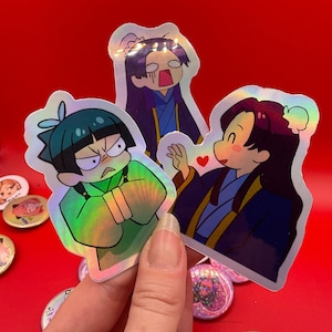 Anime A. Diaries Adesivo Presente Conjunto Chibi À Prova D'Água Decalque Holográfico para Garrafas de Água Telefones Laptops férias