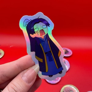 Adesivo Anime A. Diaries Presente Chibi Decalque Holográfico À Prova D'Água para Garrafas de Água Telefones Laptops feriado