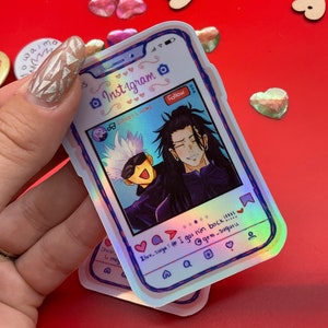 JJK Social Media Anime Sticker:Holographic Decal