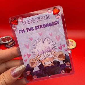 JJK Anime The Strongest Photo Card Mini Print Cadeau Holografisch HeartsHoliday