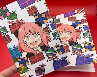 Spy Birthday Thank You Card Gift 4 x 6 or 5 x 7 Anime Holiday Greeting Custom PersonalizedHoliday