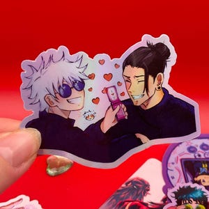 Jujutsu Anime JJK Sticker Goj0 Get0 Gift Holographic Waterproof  for Water bottles Phones Tablets