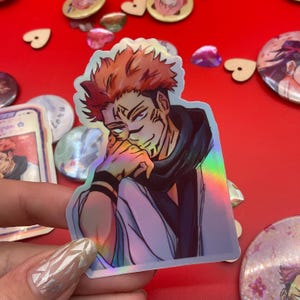 Jujutsu Anime Sukun@ JJK Sticker Gift Holographic Waterproof  for Water bottles Phones TabletsHoliday