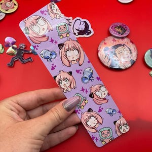 Spy Anime Bookmark Glossy Double Sided Laminated GiftHoliday