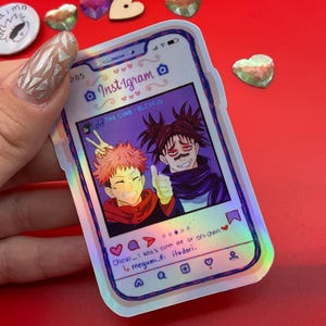 Jujutsu Anime JJK Sticker Chos0 Yuj1 Gift Holographic Waterproof  for Water bottles Phones Tablets