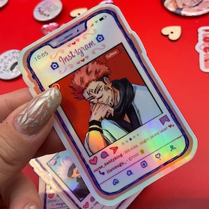 Jujutsu Anime JJK Sticker Sukun@ Gift Holographic Waterproof  for Water bottles Phones TabletsHoliday