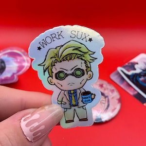 Jujutsu Chibi Anime Nanam1 JJK  Sticker Gift Holographic Waterproof  for Water bottles, Tablets PhonesHoliday
