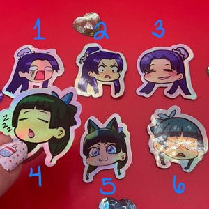 Zestaw naklejek Anime A. Diaries Chibi Wodoodporna naklejka holograficzna na butelki z wodą Telefony Laptopy
