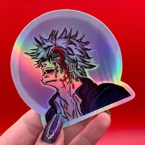 Jujutsu Anime JJK Goj0   Sticker Gift Waterproof Holographic - for Water Bottles, Phones, Laptops holiday