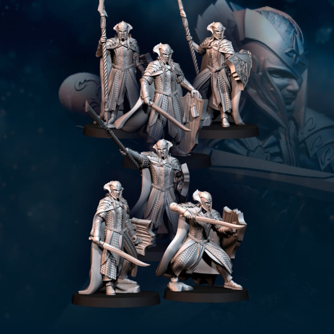 6x Wood Elf King Guard Wood Elves Davale Games Etsy