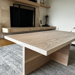 Modern White Oak Coffee Table - Etsy