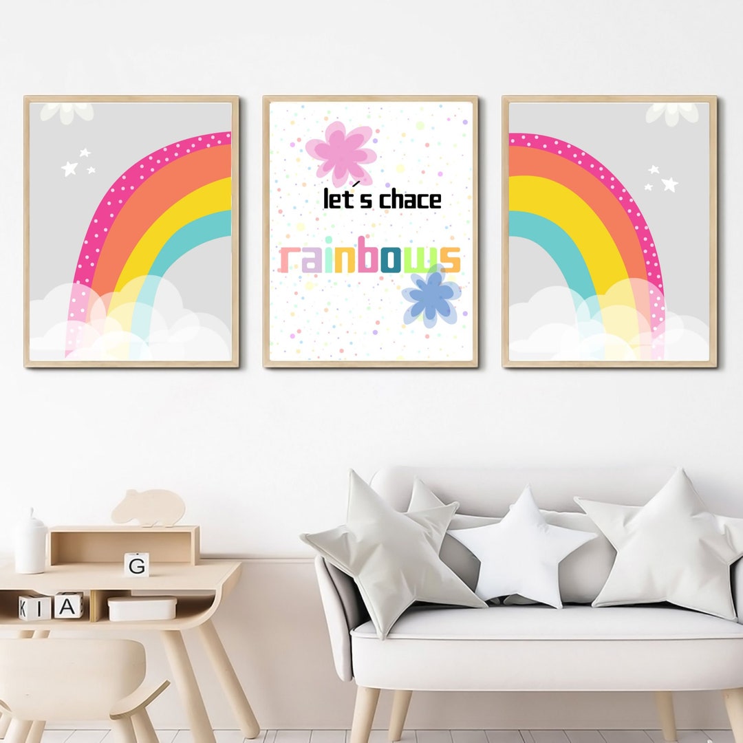 Printable Rainbow Bridge, Rainbow Printable Toddler Girl Nursery ...
