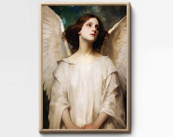 Angel Oil Painting Print,  Art Poster - Printable Instant Download - Wall Decor, Digital PRINTABLE Wall Art, Angel_Painting_26