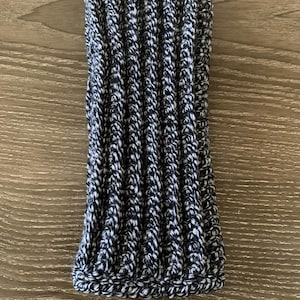 Fingerless crochet gloves black sparkle