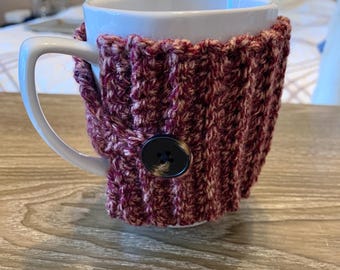 Funda de café tejida a crochet