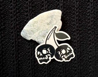 Cherry Skulls Sticker // Chronic Illness, Disability, Spoonie