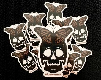Butterfly Skull Sticker // Chronic Illness, Disability, Spoonie