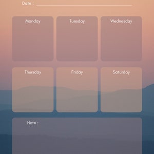 Peaceful Weekly Planner