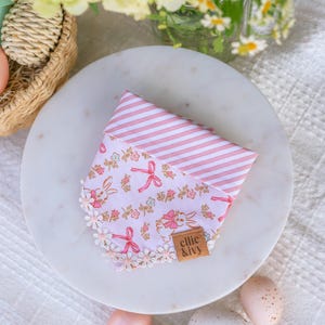 Bunnies & Bows Reversible Dog/Cat Easter Bandana