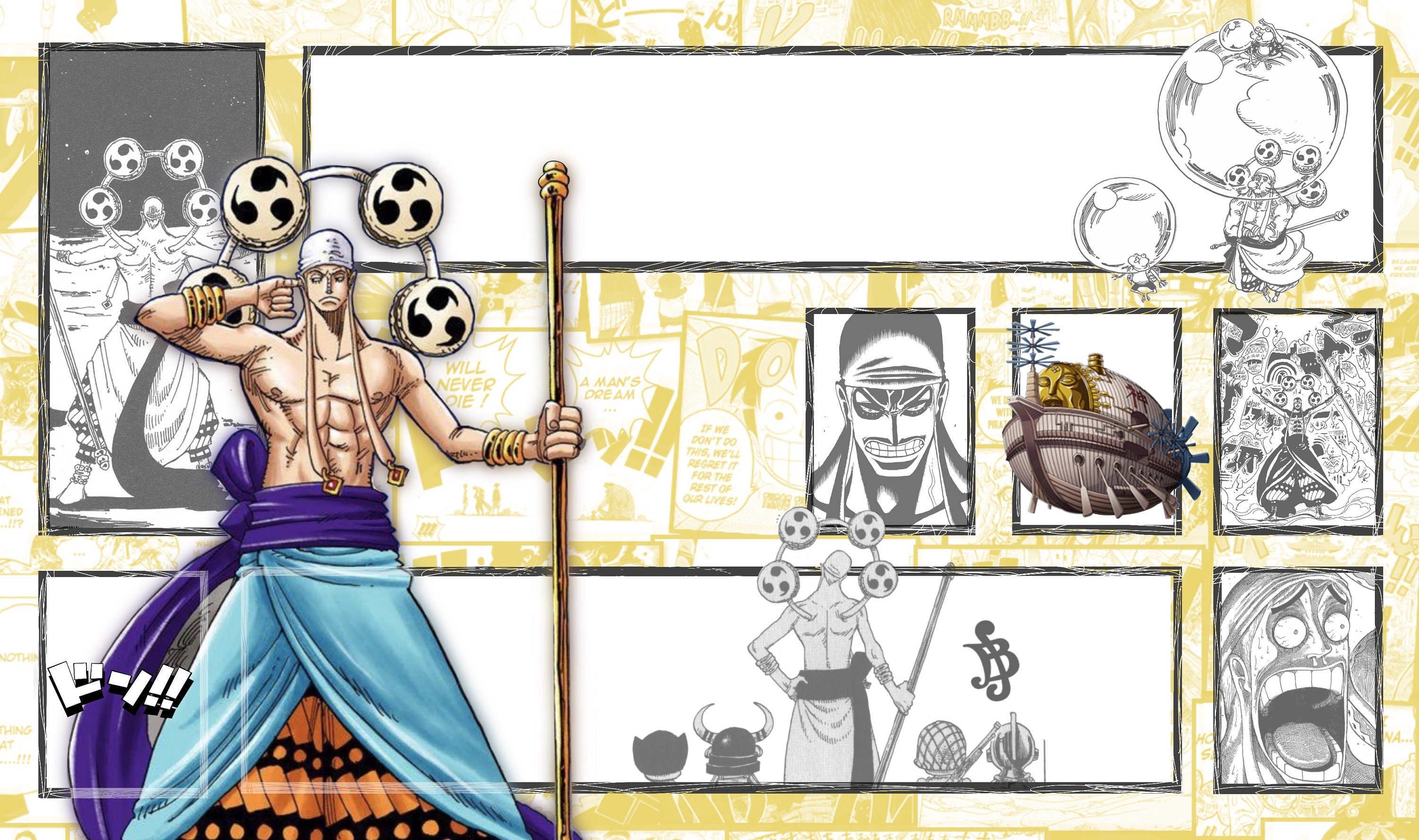 Playmat for the One Piece TCG Enel 