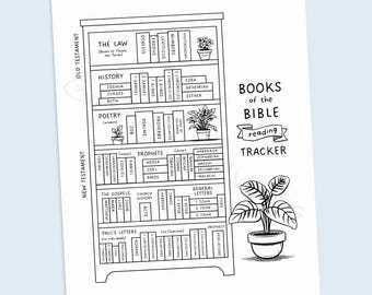 Lista de Leitura dos Livros da Bíblia para Imprimir, Página para Colorir com Versículos Bíblicos, Guia de Estudo Bíblico (DOWNLOAD DIGITAL)