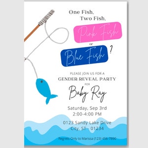 Fish-he or Fish-she Cups Fish Baby Gender Reveal FISHING Party Cups Fishing  Baby Shower Fishing Favors Fishing Decorations Fishing Party 