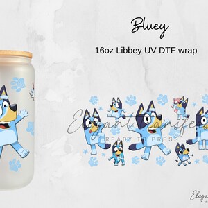 16 oz Glass Halloween Bluey – Cups by Bailey