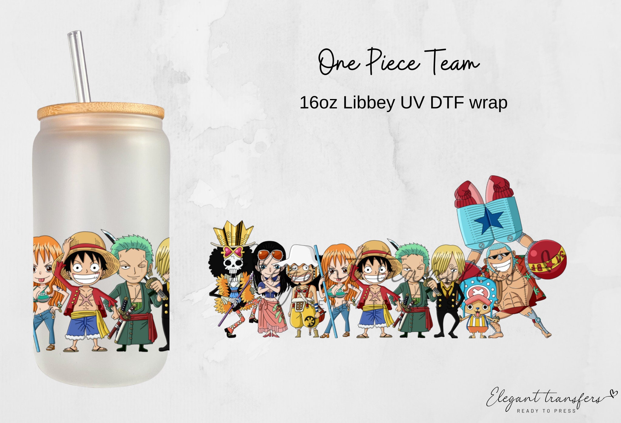 Bear & friends UV DTF transfer 16 oz libbey glass wrap –  Alli'scraftycollection