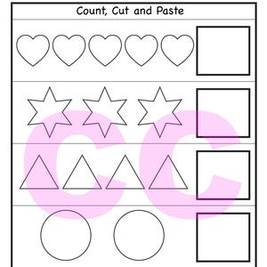 Cut and Paste Worksheets for Preschool & Kindergarten, Fine Motor Skills Activities, Scissor Practice, Hands-On Learning Printables for Kids