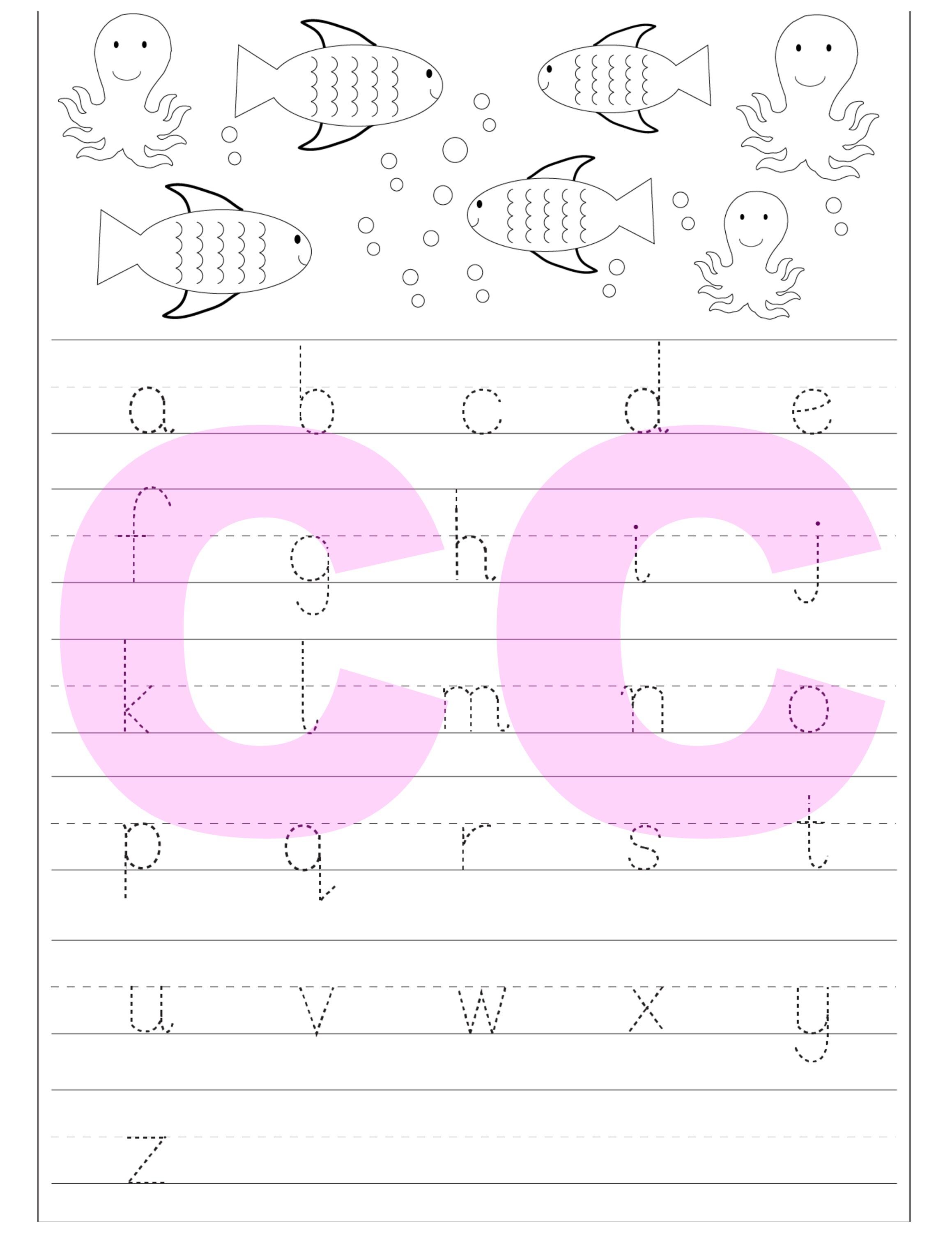 Lowercase Letter Tracing Worksheet | Small Alphabet Handwriting