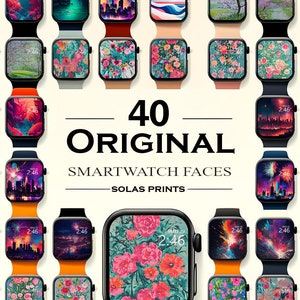 Minimalist Boho Watch Face Modern Digital Download Art Smartwatch Abstract Design Unique Watch Face for Apple Samsung Watch Background