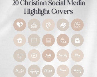 Minimalist Christian Instagram Hightlights Cover, Beige Social Media Cover, IG Highlights Cover, Christian Lifestyle Blogger Vlogger,