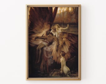 The Lament for Icarus by Herbert James Draper | Greek Mythology | Classic Art Print | Fine Art Decor | Antique Oil Painting