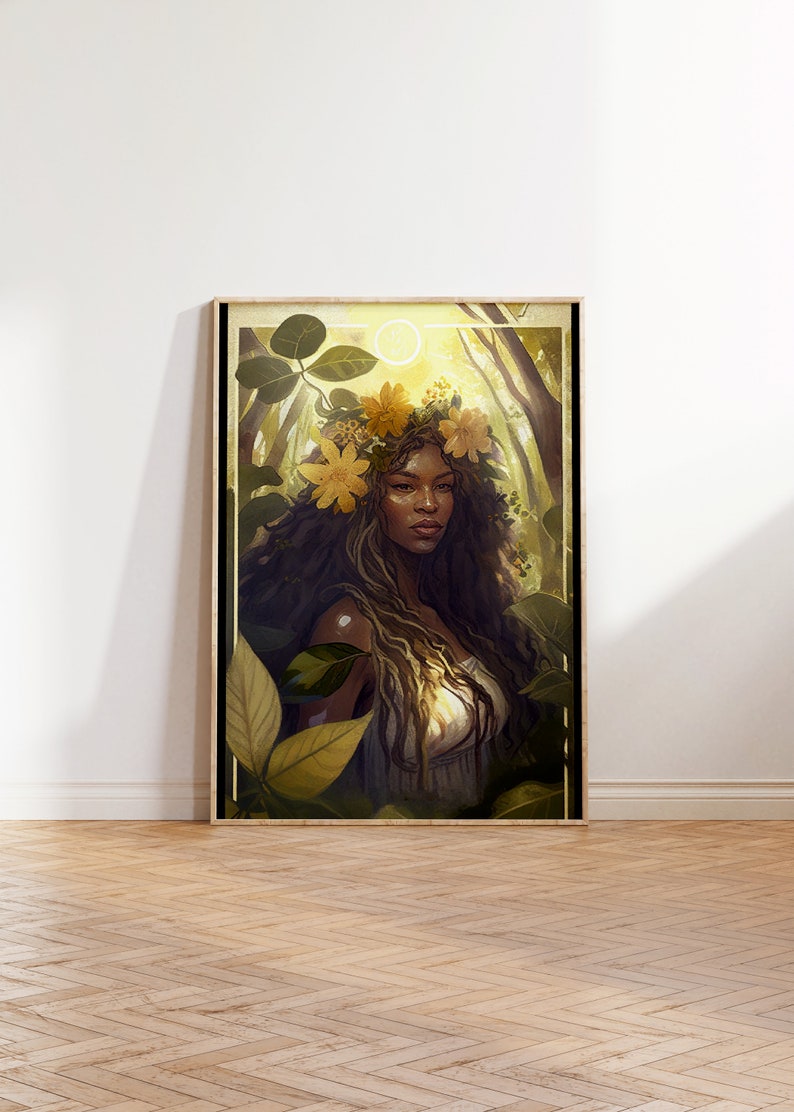 EARTH NYMPH Fantasy Wall Art Nymph Print Mythological Creature Art