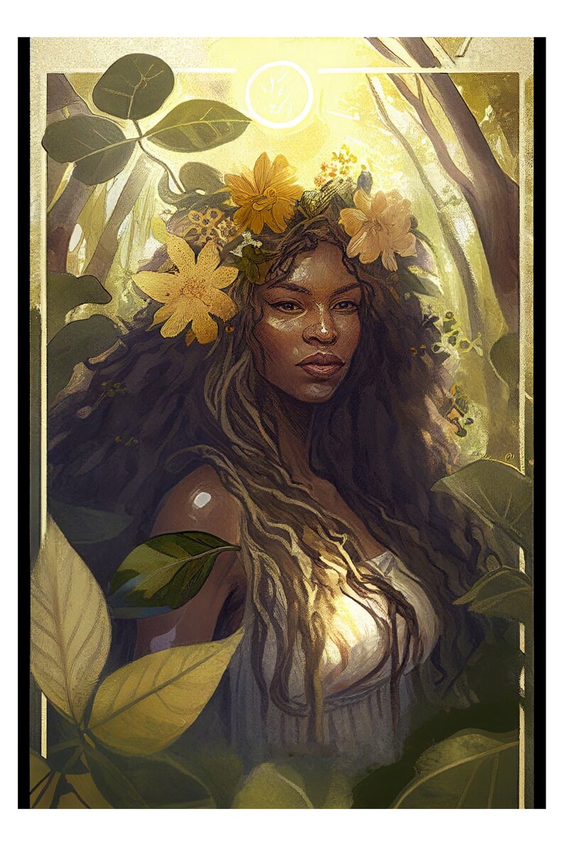 EARTH NYMPH Fantasy Wall Art Nymph Print Mythological Creature Art