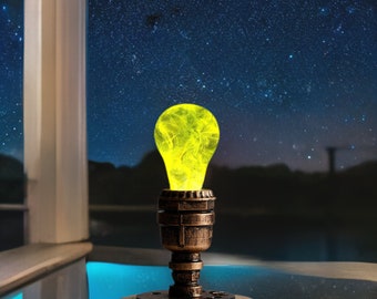 Space inspired resin Lamp, LED lightbulb, night light, table lamp, desk lamp