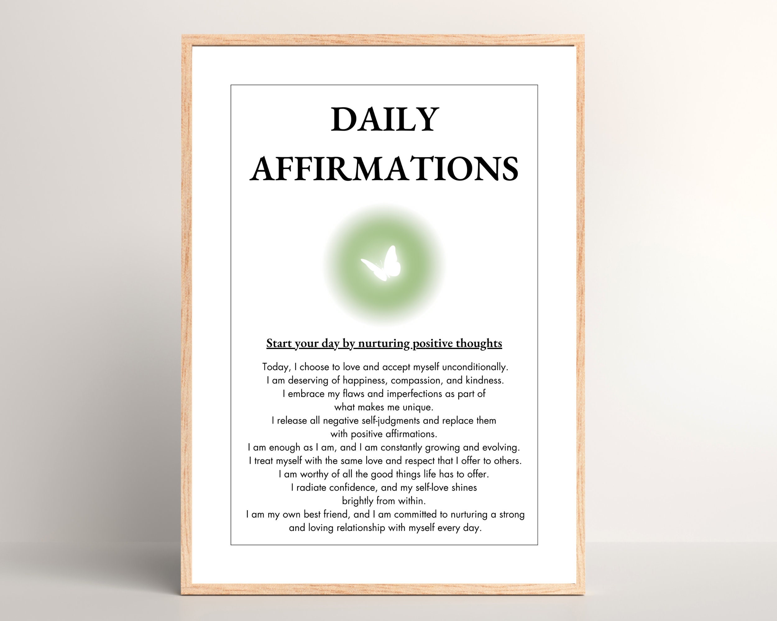 Green Positive Aura Posters, Set of 3 Affirmation, Spiritual Wall Art ...